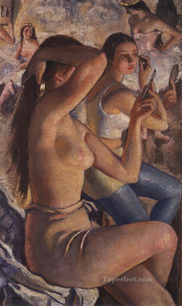 バレエの洗面所 1924 ロシア語油絵